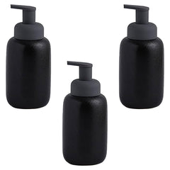 Kuber Industries Liquid Soap Dispenser | Handwash Soap Dispenser | Soap Dispenser for Wash Basin | Shampoo Dispenser Bottle | Bathroom Dispenser Bottle | Pack of 3 | JY00012 | 400 ml | Black