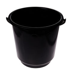 Heart Home Bucket|Plastic Bucket for Bathroom|Bucket for Bathing|Unbreakable Bucket with Handle|16 Liter|Pack of 2 (Black & Green)