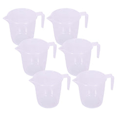 Kuber Industries Bathroom Mug | Plastic Bath Mug for Bathroom | Bath Mug | Mug for Bathroom | Mug for Toilet | Washroom Jug | 111 Bath Mug | 1 LTR | Pack of 6 | Transparent
