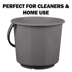 Kuber Industries Bucket | Plastic Bucket for Mopping | Bucket for Cleaning | Storage Container Bucket | Water Storage Bucket | Bathroom Bucket | Plain Bucket | 5 LTR | Gray
