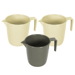 Heart Home Bathroom Mug | Plastic Bath Mug for Bathroom | Bath Mug | Mug for Bathroom | Mug for Toilet | Washroom Jug | 111 Bath Mug | 1 LTR | Pack of 3 | Multi