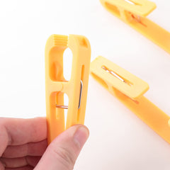 Kuber Industries Multipurpose Bar Hooks & Pins for Laundry, Kitchen, & Wardrobe| ABS|Durable, Strong Grip|Easy to Use | Pack of 15 |Yellow