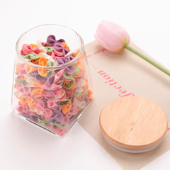 Kuber Industries Borosilicate Glass Jar with Bamboo Lid | Kitchen Organizer Items & Storage | Multi-Utility, Leakproof, Airtight Storage Jar for Cookies, Snacks, Tea, Coffee, Sugar | Set of 2 (360ml)