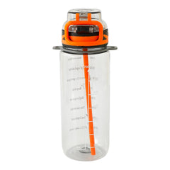 Kuber Industries Pack of 4 Kids Water Bottle With Straw |Sipper Water Bottle For Kids Boys Girls| Water Bottle with Locking Flip Lid | 720ml |Black | SYZ-7774B