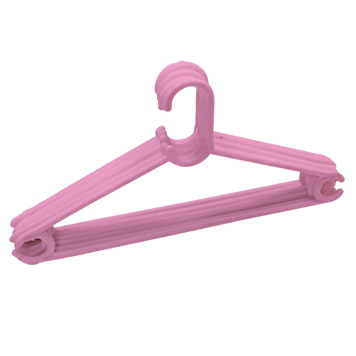 Heart Home Plastic 6 Pcs Hanger Set for Wardrobe (Pink)- CTHH22414