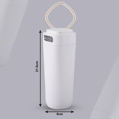 Kuber Industries Pack of 4 Anti-Fall Insulated Coffee Tumbler with Suction Bottom | Leak-Proof Stainless Steel Tumbler | Coffee Tumbler with Lid and Handle | 480 ML | White