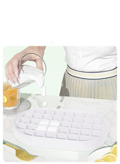 Kuber Industries Ice Box With 36 Compartments|Ice Cube Tray With Soft Bottom|Pack of 4| White