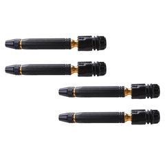 Kuber Industries Nozzle For Water Pipe|Comfortable Grip|Multiple Spray Modes|Brass Nozzle Water Spray Gun For ½” Water Pipe|Ideal Pipe Nozzle For Car Wash,Gardening,& Other Uses|Black (Pack Of 4)
