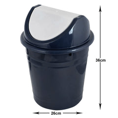 Kuber Industries Plastic Dustbin/Wastebin With Swing Lid, 10 Liter- Pack of 2 (Black & Pink)-47KM0893