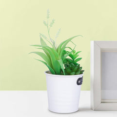 Kuber Industries Artificial Plants for Home D?cor|Natural Looking Indoor Fake Plants with Pot|Artificial Flowers for Decoration-Pack of 2 (Green)