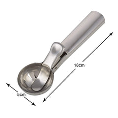 Heart Home Stainless Steel Serving Spoon/Scooper for Ice Cream, Fruit, Cookie with Trigger Release (Silver)