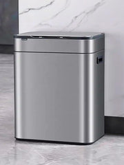 Urbane Home Sensor Dustbin | Dual Compartment Sensor Dustbin | Touchless Trash Can | Smart Dustbin for Bedroom-Office-Living Room | 2 Removable Bucket Can | YW-5511 | 9 LTR | Silver