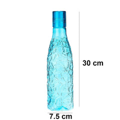 Homestic BPA-Free Plastic Water Bottle | Leak Proof, Firm Grip, 100% Food Grade Plastic Bottles | For Home, Office, School & Gym | Unbreakable, Freezer Proof, Fridge Water Bottle | Pack of 6|Blue