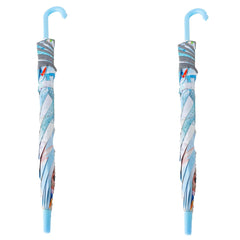Kuber Industries Disney Frozen Print Umbrella For Kids|Automatic Umbrella For Rain-Pack of 2 (Sky Blue)