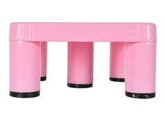 Kuber Industries Small Multipurposes Square Plastic Seating Stool/Patla, Pack of 2 (Pink)