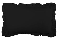 Kuber Industries 6 Piece Cotton Pillow Cover Set-18"x27" (Black) Luxury Pillow Covers-KUBMART03199