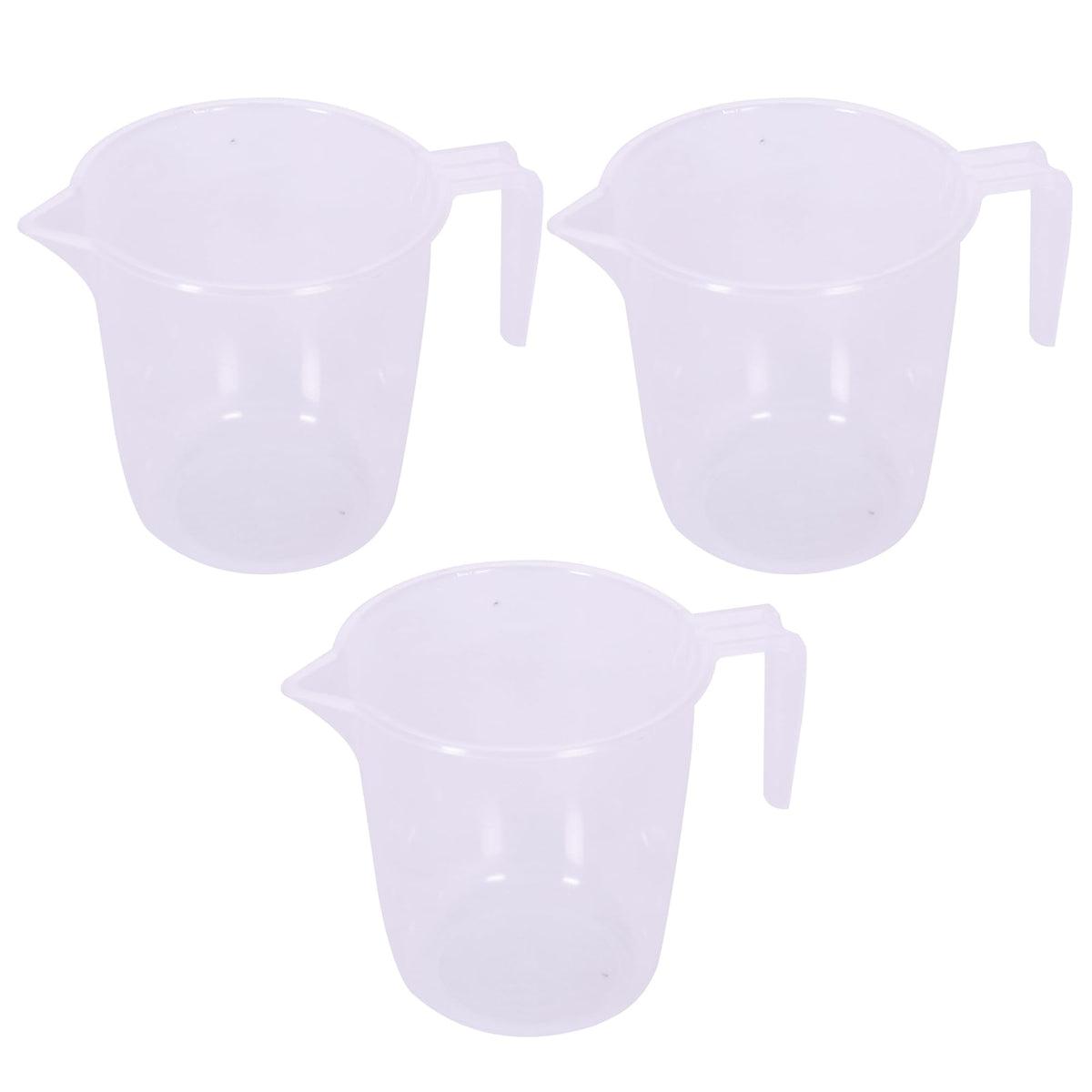 Kuber Industries Bathroom Mug | Plastic Bath Mug for Bathroom | Bath Mug | Mug for Bathroom | Mug for Toilet | Washroom Jug | 111 Bath Mug | 1 LTR | Pack of 3 | Transparent