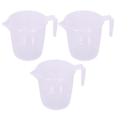 Kuber Industries Bathroom Mug | Plastic Bath Mug for Bathroom | Bath Mug | Mug for Bathroom | Mug for Toilet | Washroom Jug | 111 Bath Mug | 1 LTR | Pack of 3 | Transparent