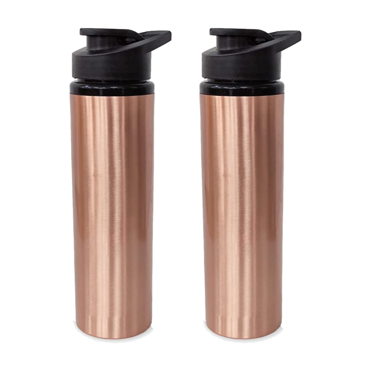 Kuber Industries Copper Water Bottle with Sipper | BPA Free & Non-Toxic | Leakproof, Durable & Lightweight|with Added Health Benefits of Copper | Ergonomic Design & Easy to Clean | 750 ML (Pack of 2)