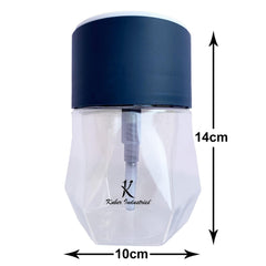 Kuber Industries Round Liquid Soap Dispenser for Kitchen | with Pump and 2 Sponge Scrubs | Plastic, Lightweight & Durable | Multipurpose Use, Ergonomic Design & Easy to Clean | Blue (Pack of 1)