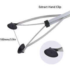 Kuber Industries Extending Garbage Picker|Foldable Helping Hand Tool| Excellent Grip Handle with Lock Latch (Blue)