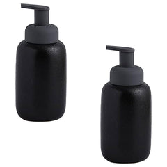 Kuber Industries Liquid Soap Dispenser | Handwash Soap Dispenser | Soap Dispenser for Wash Basin | Shampoo Dispenser Bottle | Bathroom Dispenser Bottle | Pack of 2 | JY00012 | 400 ml | Black