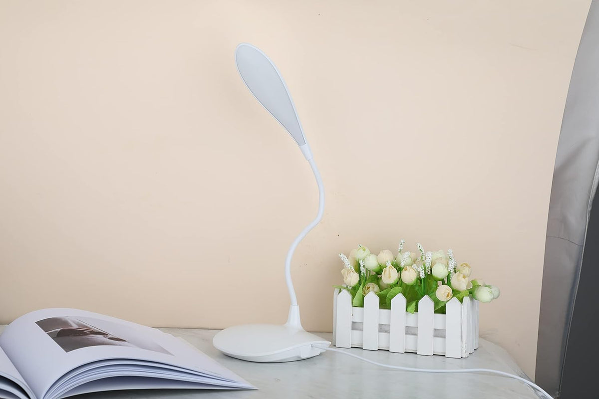 Kuber Industries Water Drop ase Table lamp|USB Plug-in Table Light|Pack of 3|White