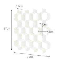 Kuber Industries (Set of 6) Drawer Storage Organizer - Partition For Socks, Belt, Innerwear, Ties & Lingerie - Hexagonal Design - White