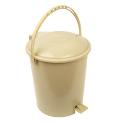 Heart Home Dustbin|Plastic Swinging Lid Dustbin|Pedal Dustbin with Lid|Dustbin for Kitchen|Wet & Dry Waste Pedal Dustbins|Trash Can|10 LTR|Beige