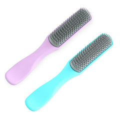 Kuber Industries Hair Brush|Flexible Bristles Brush|Hair Brush with Paddle|Straightens & Detangles Hair Brush|Suitable For All Hair Types|Hair Brush Styling Hair|Small|Set of 2|Blue & Purple