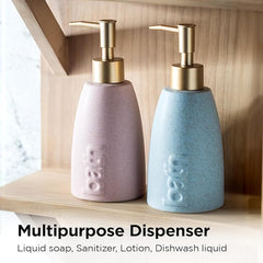 Kuber Industries Liquid Soap Dispenser | Handwash Soap Dispenser | Soap Dispenser for Wash Basin | Shampoo Dispenser Bottle | Bathroom Dispenser Bottle | Pack of 4 | 320 ml | Blue