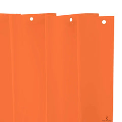 Kuber Industries 2 Pieces PEVA Shower Curtain Liner, Heavy Duty Plastic Shower Curtain with Hooks for Bathroom, Bathtub, 70" x 80", Orange & Blue-KUBMART11566