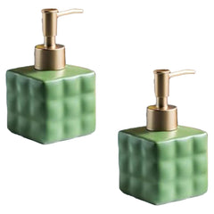 Kuber Industries Liquid Soap Dispenser | Handwash Soap Dispenser | Soap Dispenser for Wash Basin | Shampoo Dispenser Bottle | Bathroom Dispenser Bottle | Pack of 2 | ZX043GN |220 ml | Green