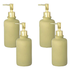 Kuber Industries Liquid Soap Dispenser | Handwash Soap Dispenser | Soap Dispenser for Wash Basin | Shampoo Dispenser Bottle | Bathroom Dispenser Bottle | Pack of 4 | JY00231GN | 400 ml | Green
