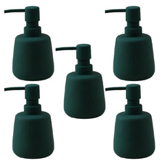 Kuber Industries Liquid Soap Dispenser | Handwash Soap Dispenser | Soap Dispenser for Wash Basin | Shampoo Dispenser Bottle | Bathroom Dispenser Bottle | Pack of 5 | JY00159GN | 260 ml | Green