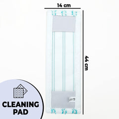 Homestic Pack of 2 Microfiber Floor Cleaner Mop Refill|Durable & Long Lasting|Extra Thick Microfiber for Deep Cleaning|Multi Utility Floor Cleaner Mop for Homes, Offices & Schools|FH8022|Green