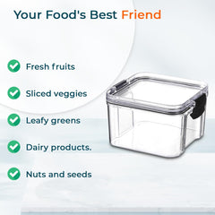 Kuber Industries Extra Large Refrigerator Storage Crisper/Fridge Container with Airtight Lid-Pack of 6 (Transparent)