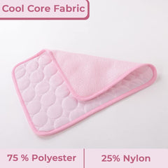 Kuber Industries Rectangular Dog & Cat Bed|Premium Cool Ice Silk with Polyester With Bottom Mesh|Multi-Utility Self-Cooling Pad For Dog & Cat|Light-weight & Durable Dog Bed|ZQCJ001P-XS|Pink(Pack Of 3)