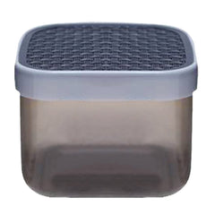 Kuber Industries Check Deisgn Lid Food Grade BPA Free Plastic Kitchen Container Set,1200ml, Set of 12 (White & Grey)