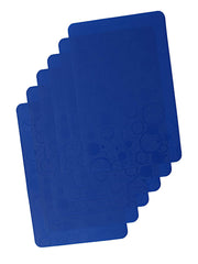 Kuber Industries Circle Design PVC 6 Piece Table Place Mat Set - Blue