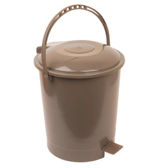 Heart Home Dustbin|Plastic Swinging Lid Dustbin|Pedal Dustbin with Lid|Dustbin for Kitchen|Wet & Dry Waste Pedal Dustbins|Trash Can|10 LTR|Brown