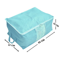 Kuber Industries 4 Piece Non Woven Under Bed Storage Organiser Set, Grey (Underbed005)