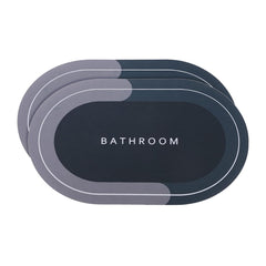 Kuber Industries Bath Mat | PVC Bathroom Mat | Shower Bath Mat | Floor Tub Mat | Diatom Mud Oval Mat | Anti-Skid Shower Bathroom Mat | CF-220802 |Pack of 2| Brown