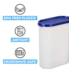 Kuber Industries Container for Kitchen Storage Set| Airtight Container, Multipurpose | Plastic Container Set of 3 | for Dry & Wet Food | 500 ml,1200 ml,2000 ml (Small-Medium-Large) (Pack of 3)