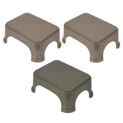 Heart Home Bathroom Stool | Bathroom Plain Square Stool | Plastic Stool For Bathroom | Stool for Kitchen | Bathroom Patla | Support Stool for Bathroom | P6 | Pack of 3 | Multi