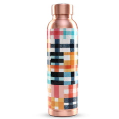 Homestic 950ml Copper Water Bottle - Eco-Friendly & Leakproof Detox Tamaba Bottle for Office/Gym/Yoga/College, Men & Women-Colorful