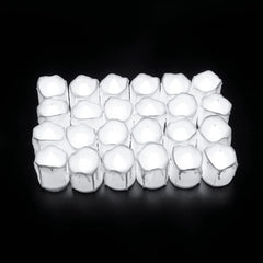 Kuber Industries LED Tea Light Candles for Home Decor|Battey Operated|Yellow Light|Diwali Light for Decoration,Along With Festivities & Parties|BO-051701(Melted Candle with White|Set Of 24 (Pack Of 4)