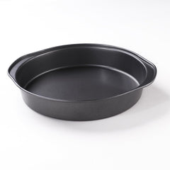 Kuber Industries 8 inch Non-Stick Cake Pan for Baking|Round Shape Cake Baking Mold|Side Handles-Pack of 4 (Black)