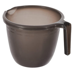 Kuber Industries Heart Home Plastic Bathroom Mug 1 Litre- Pack of 2 (Black)-46HH0213
