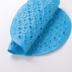 Homestic Bath Mat | PVC Bathroom Mat | Shower Bath Mat | Floor Tub Mat | Bathroom Oval Mud Mat | Anti-Skid Shower Bathroom Mat | Q-02A | Dark Blue